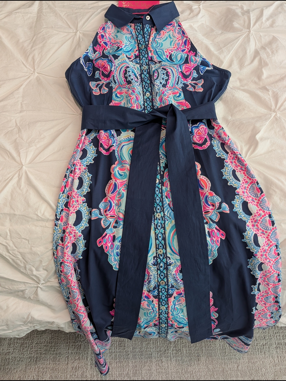 Brand new Lilly Pulitzer Navy Midi Dress - Picture 3 of 5